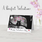 Romantic Cats Under Moon Valentine Card            カード