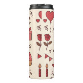 Romantic Celebration Doodle Pattern タンブラー (裏面)