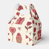 Romantic Celebration Doodle Pattern フェイバーボックス (裏面サイド)