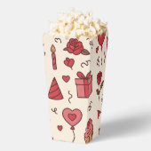 Romantic Celebration Doodle Pattern フェイバーボックス (はじけた状態)