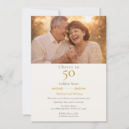 Romantic Cheers to 50 Years Gold 招待状