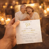 Romantic Cheers to 50 Years Gold 招待状