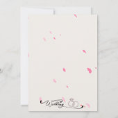 Romantic Cherry Blossom & Butterfly Frame 招待状 (裏面)