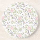 Romantic Chic Blush Pink Flowers コースター (正面)