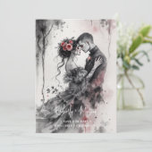 Romantic Chic Charming Gothic Couple Wedding  セーブザデート (スタンド正面)