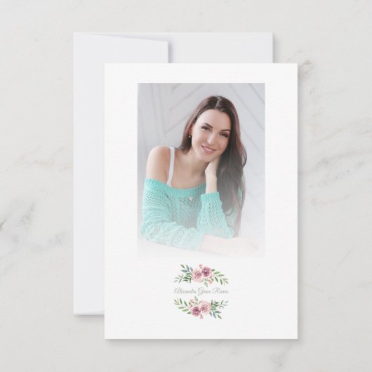 Romantic Chic Floral Garland Photo Bridal Shower (裏面)