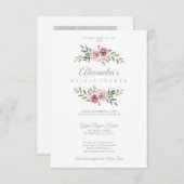 Romantic Chic Floral Garland Photo Bridal Shower (正面/裏面)