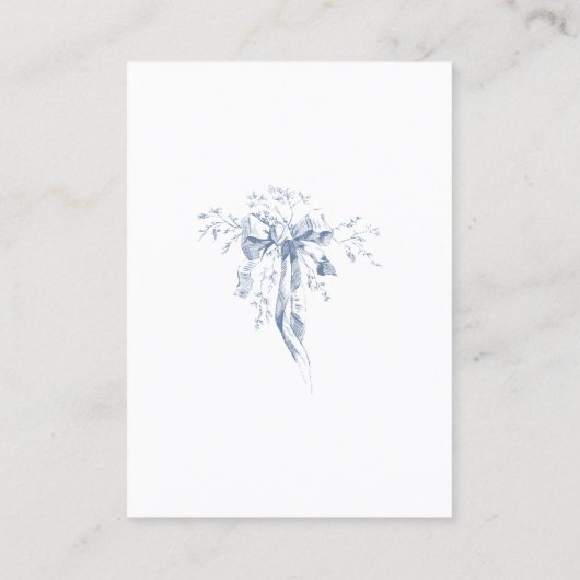 Romantic Chic French Rose Botanical Wedding エンクロージャーカード (裏面)