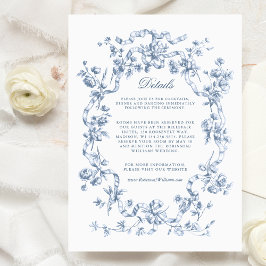 Romantic Chic French Rose Botanical Wedding エンクロージャーカード