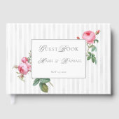 Romantic Chic French Rose Botanical Wedding ゲストブック (正面)