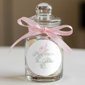 Romantic Chic French Rose Botanical Wedding ラウンドシール