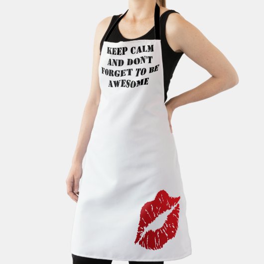 Romantic chic luxe red lips エプロン (インサイチュ)