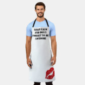 Romantic chic luxe red lips エプロン (着用した状態)