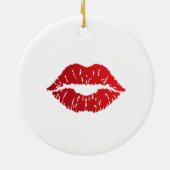 Romantic chic luxe red lips セラミックオーナメント (裏面)