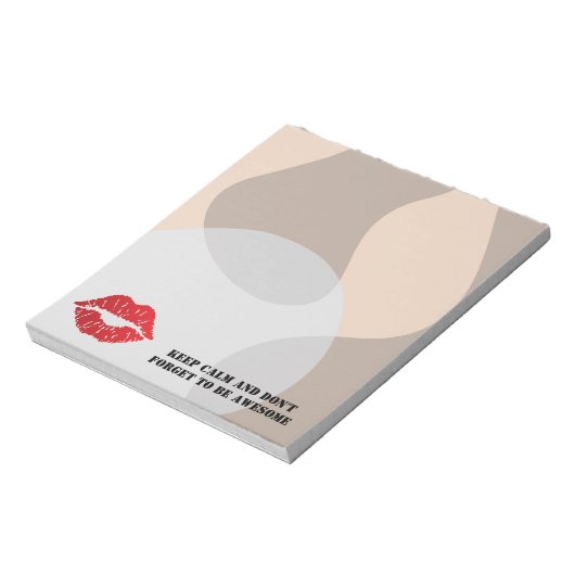 Romantic chic luxe red lips ノートパッド (回転)