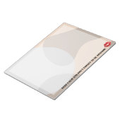 Romantic chic luxe red lips ノートパッド (アングル)