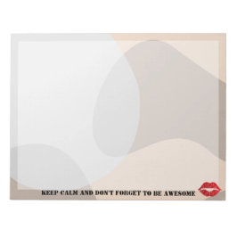 Romantic chic luxe red lips ノートパッド