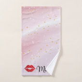 Romantic chic luxe red lips バスタオルセット (ハンドタオル)