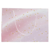 Romantic chic luxe red lips ラージペーパーバッグ (裏面)