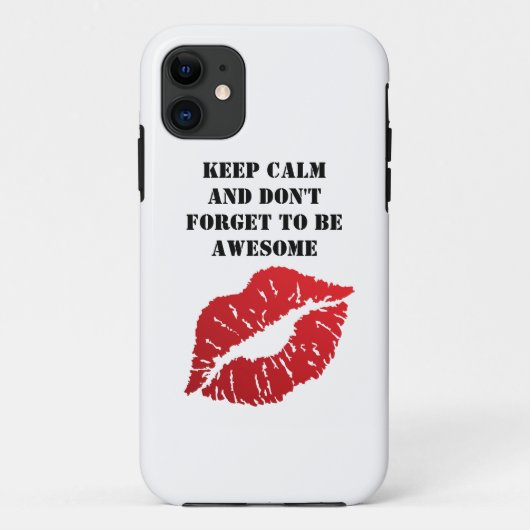 Romantic chic luxe red lips Case-Mate iPhoneケース (裏面)