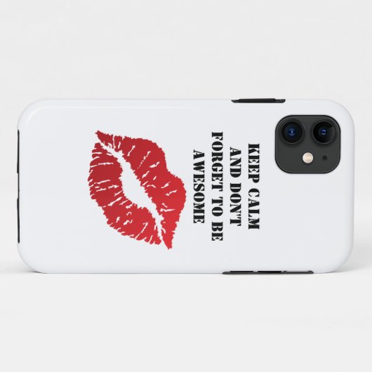 Romantic chic luxe red lips Case-Mate iPhoneケース (裏面(横))
