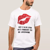 Romantic chic luxe red lips tシャツ (正面)