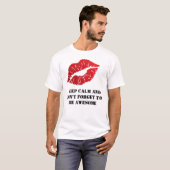 Romantic chic luxe red lips tシャツ (正面フル)