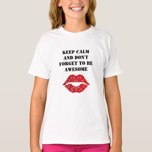 Romantic chic luxe red lips tシャツ (正面)