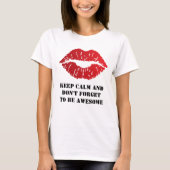 Romantic chic luxe red lips tシャツ (正面)