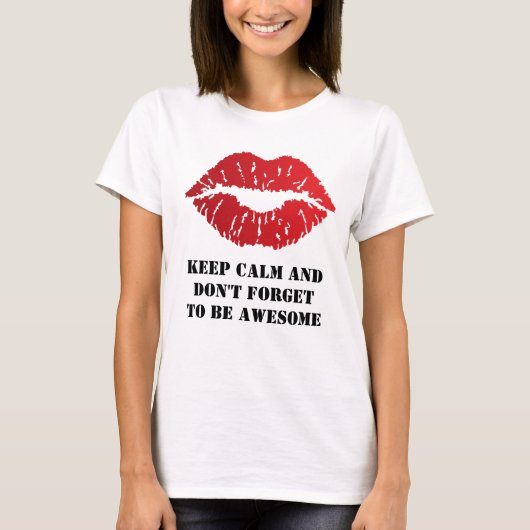 Romantic chic luxe red lips tシャツ (正面)