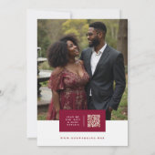 Romantic Chic Rustic Botanical Wildflowers Wedding セーブザデート (裏面)