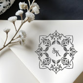 Romantic Chic Wedding Ornate Monogram Initials ラバースタンプ