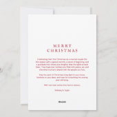 Romantic Christmas Botanical Frame Photo シーズンカード (裏面)