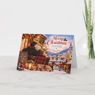 Romantic Christmas Card for Couples カード