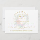 Romantic Christmas Heart-Shape Wreath Wedding セーブザデート (裏面)