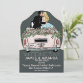 Romantic Classic Couple Wedding  Invitation 招待状 (スタンド正面)