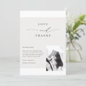 Romantic Classic Formal Wedding Photo サンキューカード (スタンド正面)