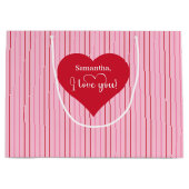 Romantic Classic Hearts I Love You Gift Bag ラージペーパーバッグ (正面)