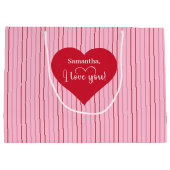 Romantic Classic Hearts I Love You Gift Bag ラージペーパーバッグ (裏面)