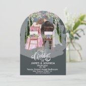 Romantic Classic On Budget Wedding  招待状 (スタンド正面)