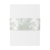 Romantic Classic Sage Green Landscape Toile 招待状ベリーバンド (裏面例)