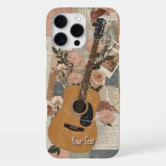 Romantic Classical Guitar Player Gift iPhoneケース (裏面)