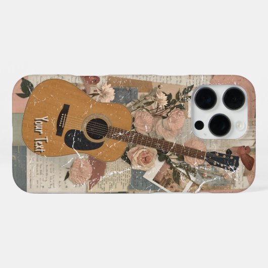 Romantic Classical Guitar Player Gift iPhoneケース (裏面横)