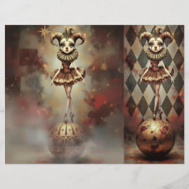  Romantic Clown Scrapbooking Sheet レターヘッド