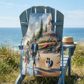 Romantic Coastal Cottage Sunset Stroll エプロン