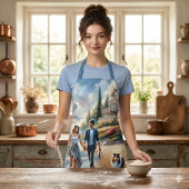 Romantic Coastal Cottage Sunset Stroll エプロン