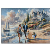 Romantic Coastal Cottage Sunset Stroll カッティングボード (正面)