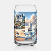 Romantic Coastal Cottage Sunset Stroll ガラス缶 (右)