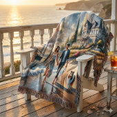 Romantic Coastal Cottage Sunset Stroll スローブランケット