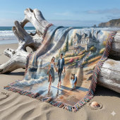 Romantic Coastal Cottage Sunset Stroll スローブランケット